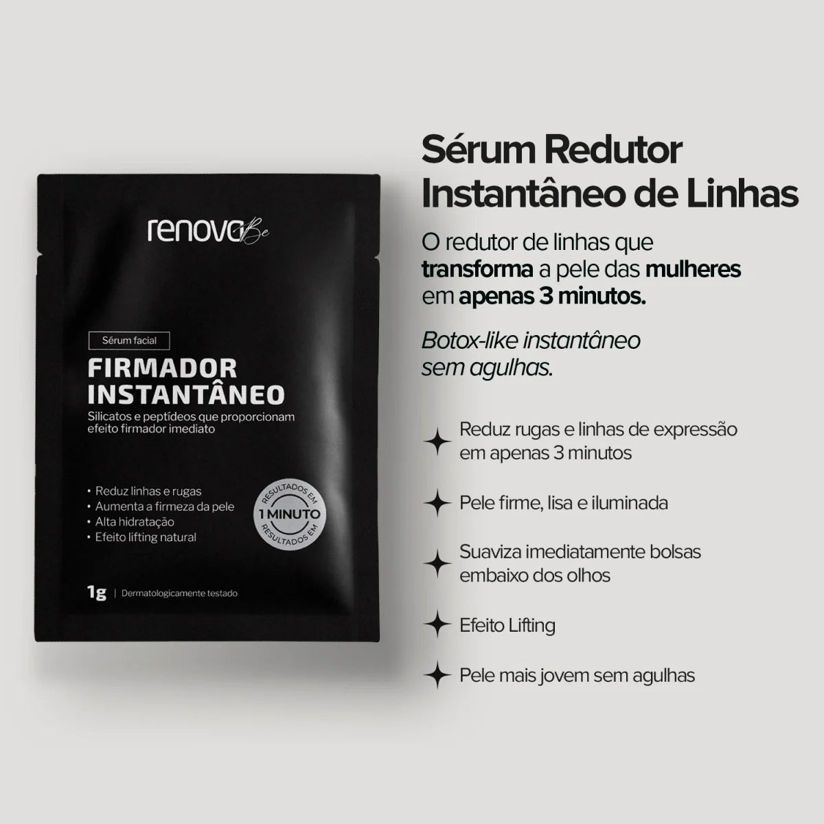Kit Protocolo de Rejuvenescimento +2 Sachês Sérum Firmador Instantâneo
